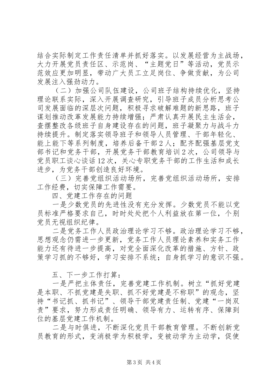 202X年国有公司党建工作总结_第3页