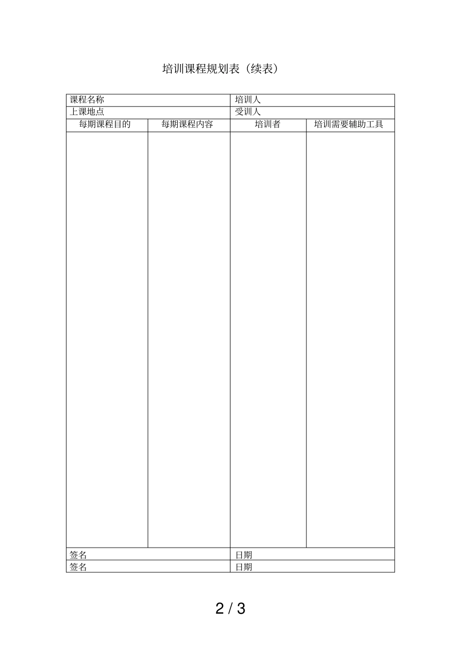 培训课程规划表_第2页