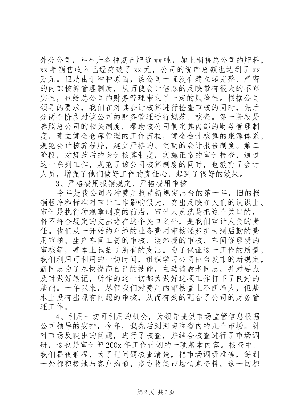 XX年审计部门年终总结 _第2页