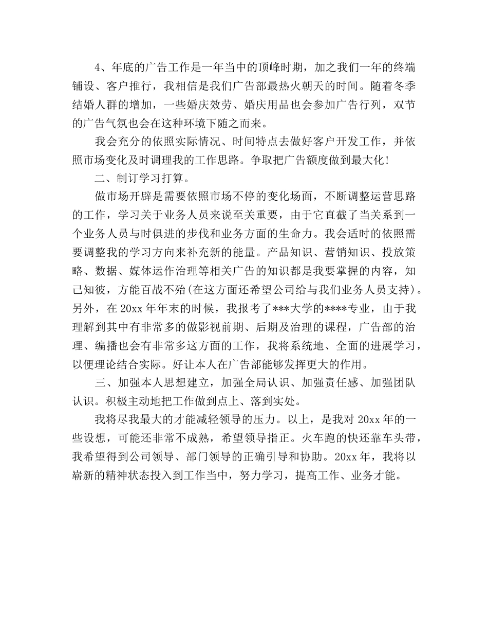 业务员工作参考计划格式 _第2页