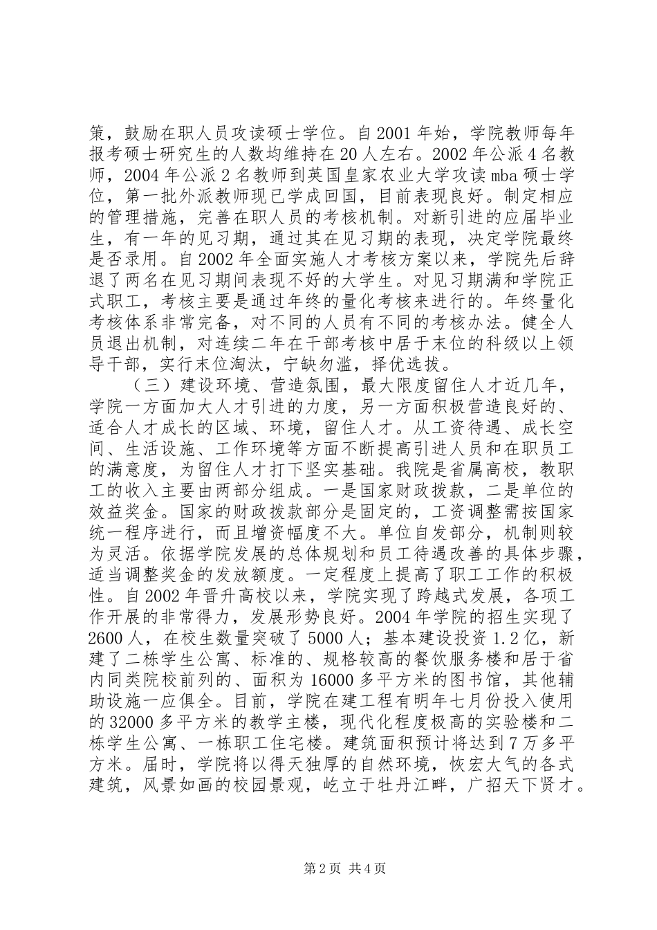 X高职院校人才工作总结 _第2页