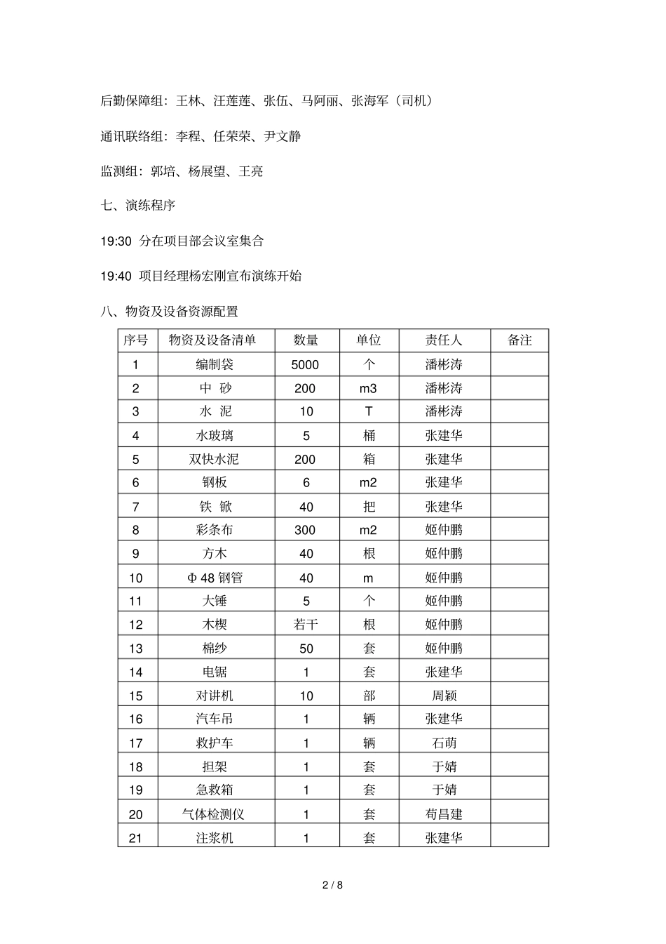基坑涌水、涌砂应急救援-演练技术方案_第2页
