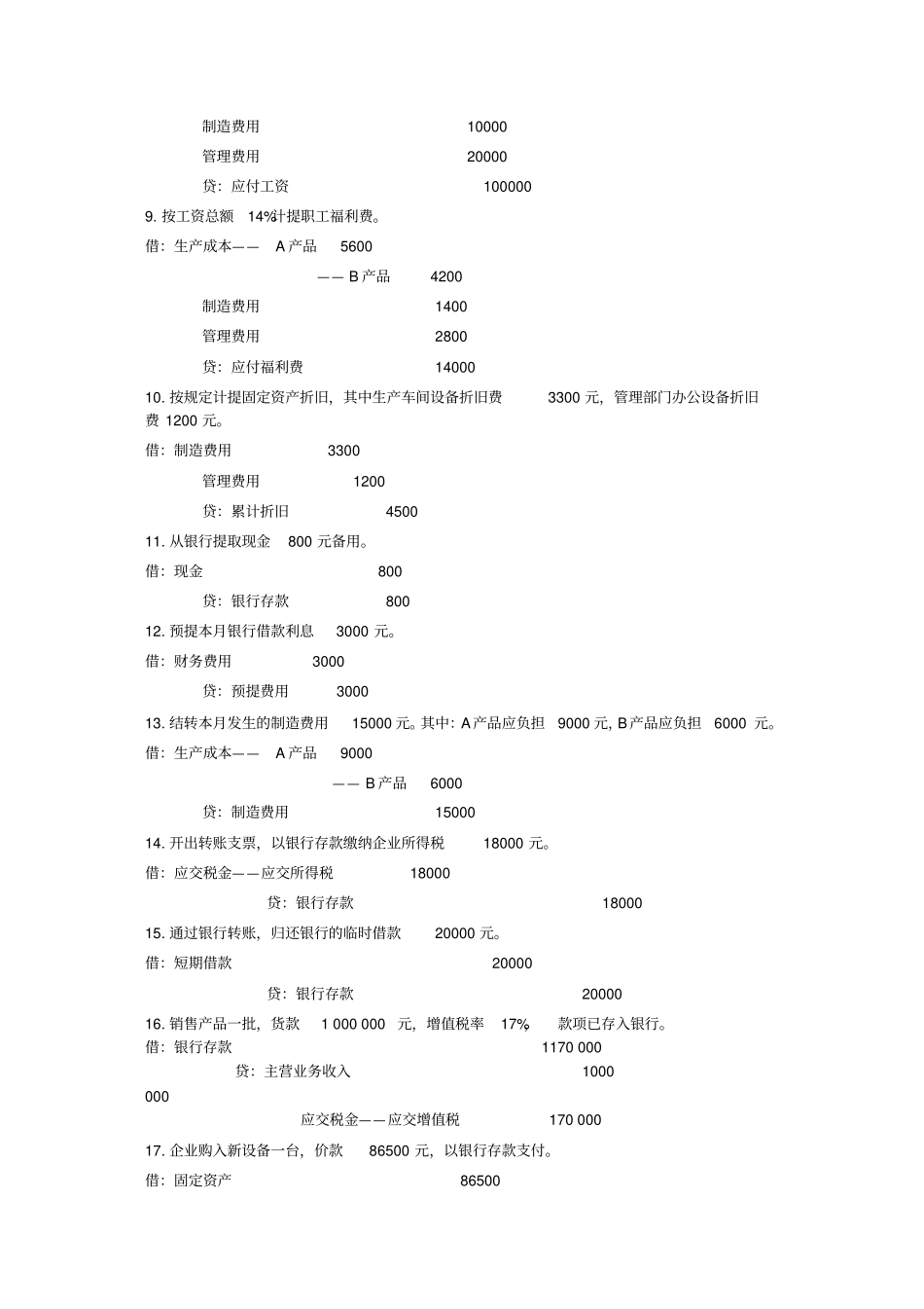 基础会计分录大全1_第2页