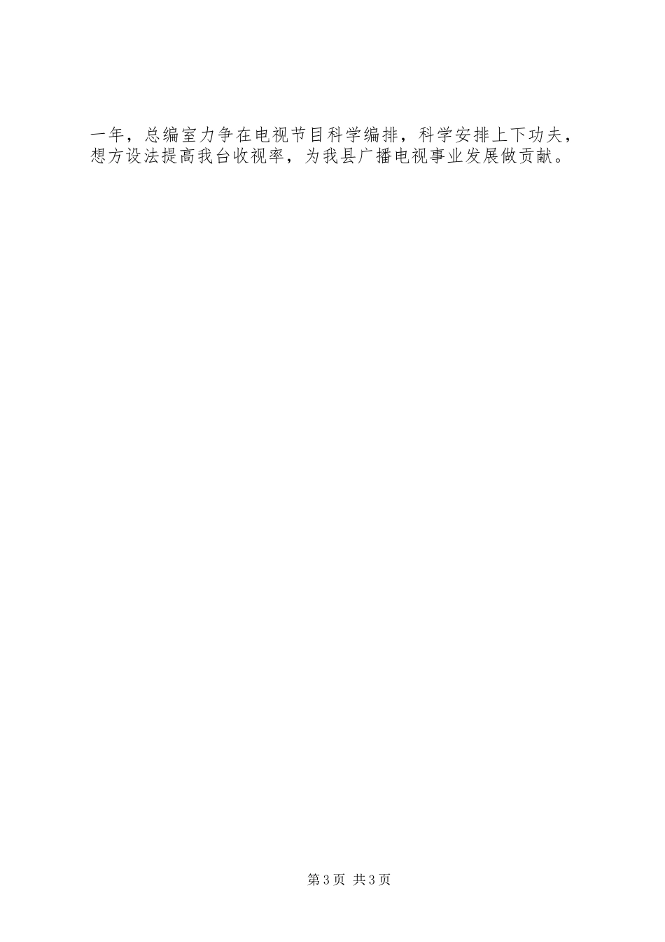 XX年电视台总编室工作总结 _第3页