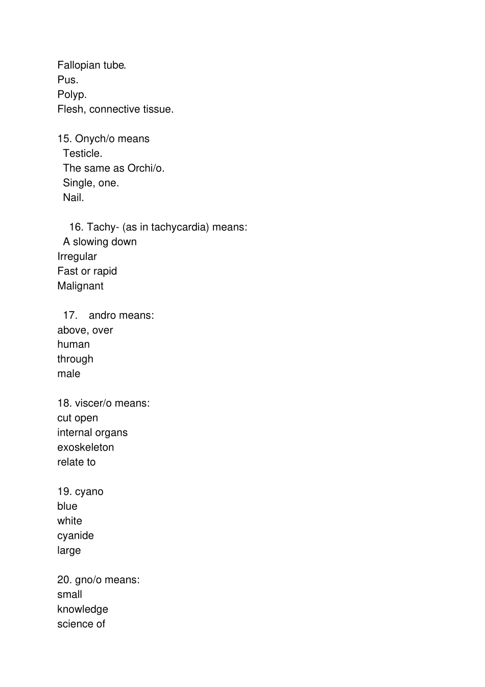 基础医学英语术语复习题_第3页