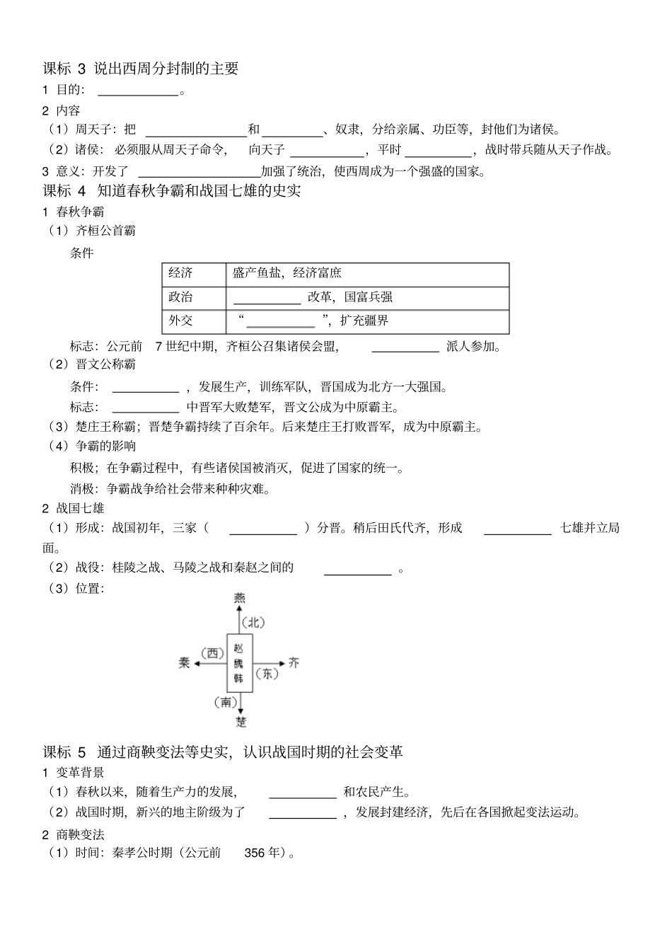 基础知识—中国古代史部分考试说明__第3页
