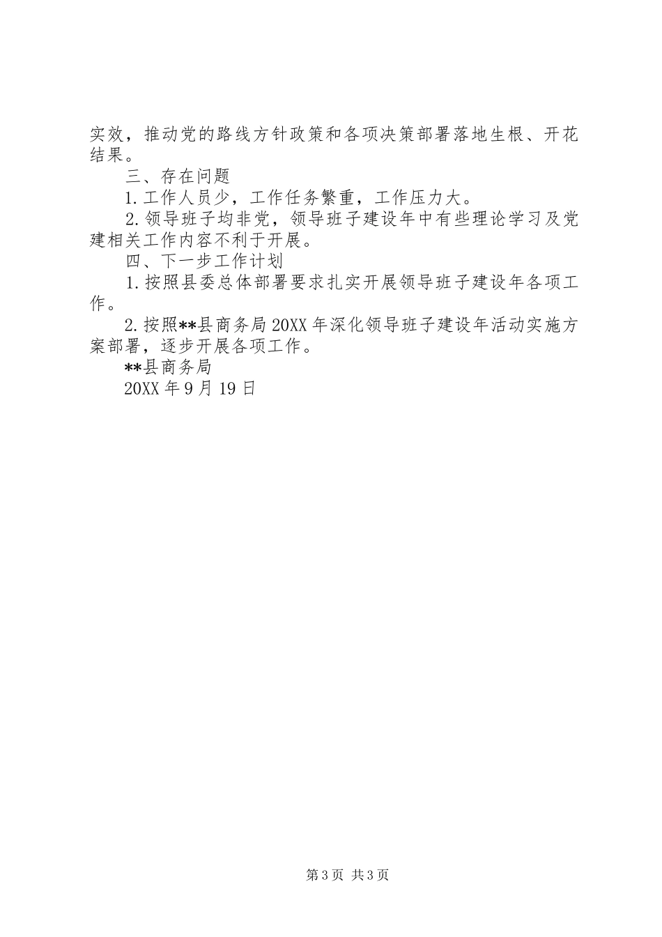 202X年开展深化领导班子建设年活动工作总结_第3页
