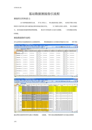 基站大数据割接指引流程