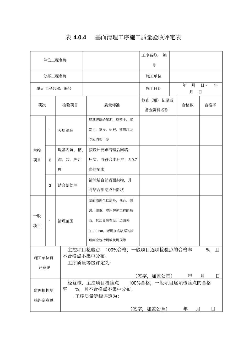 堤防工程质量验收评定表_第3页