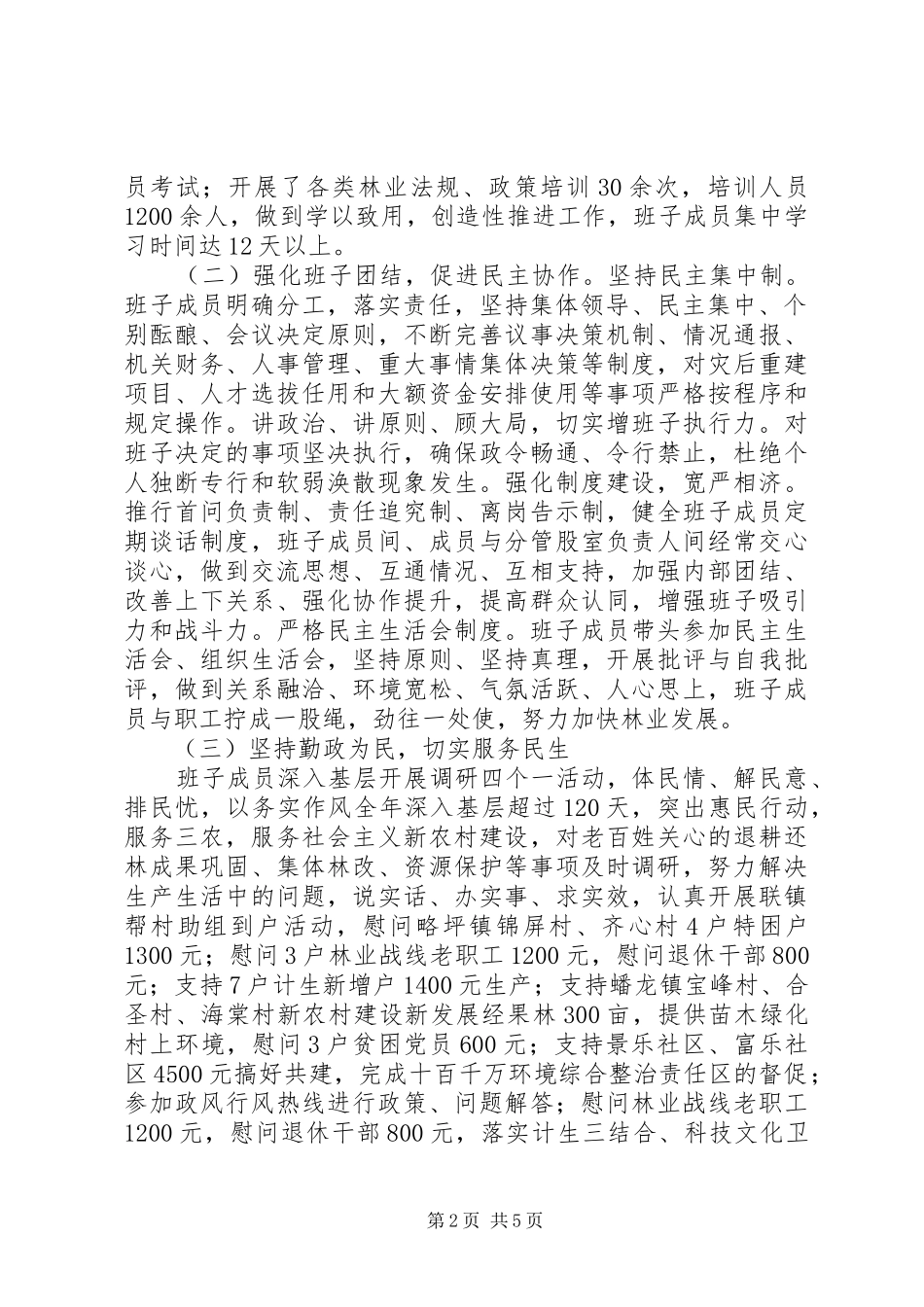 202X年林业局干部队伍和党组织建设工作总结_第2页