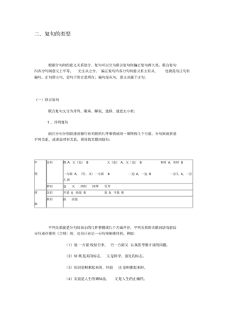 复句的类型讲解