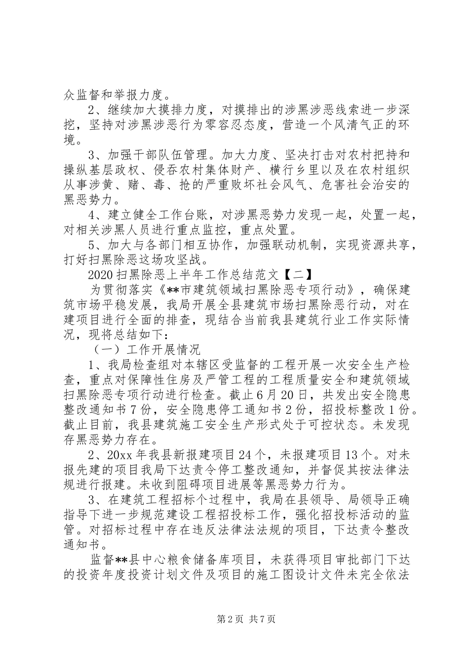 20XX年最新扫黑除恶工作总结范文_第2页