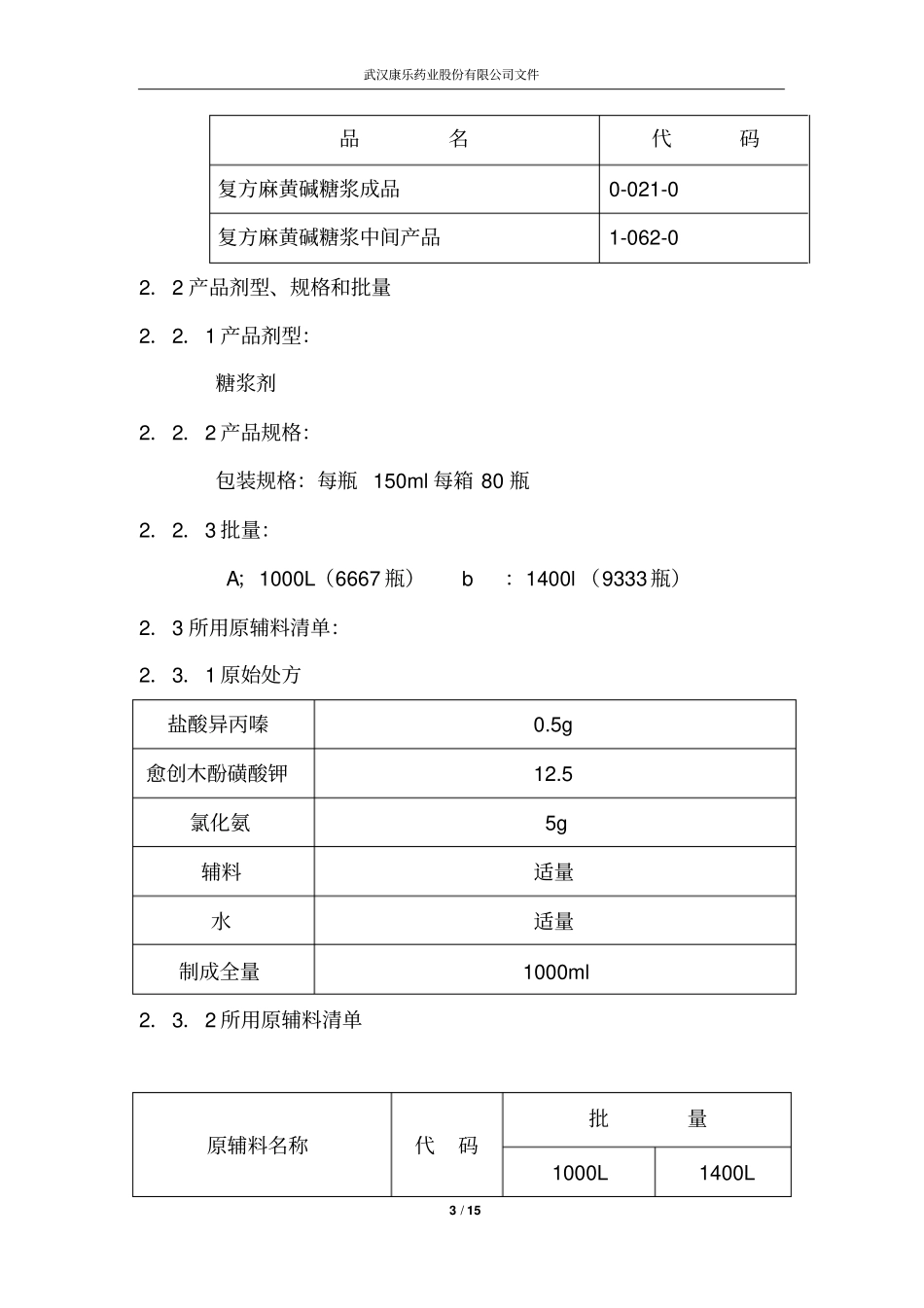 复方麻黄碱糖浆工艺规范_第3页