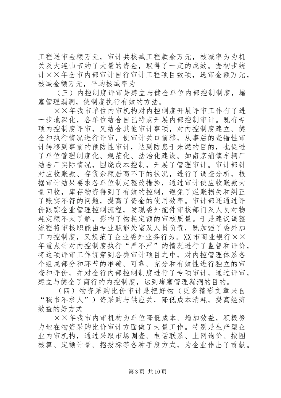 XX市内审协会年工作总结和年工作意见 _第3页