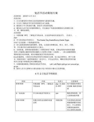 复活节活动策划方案