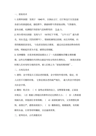 外国美术史整理资料
