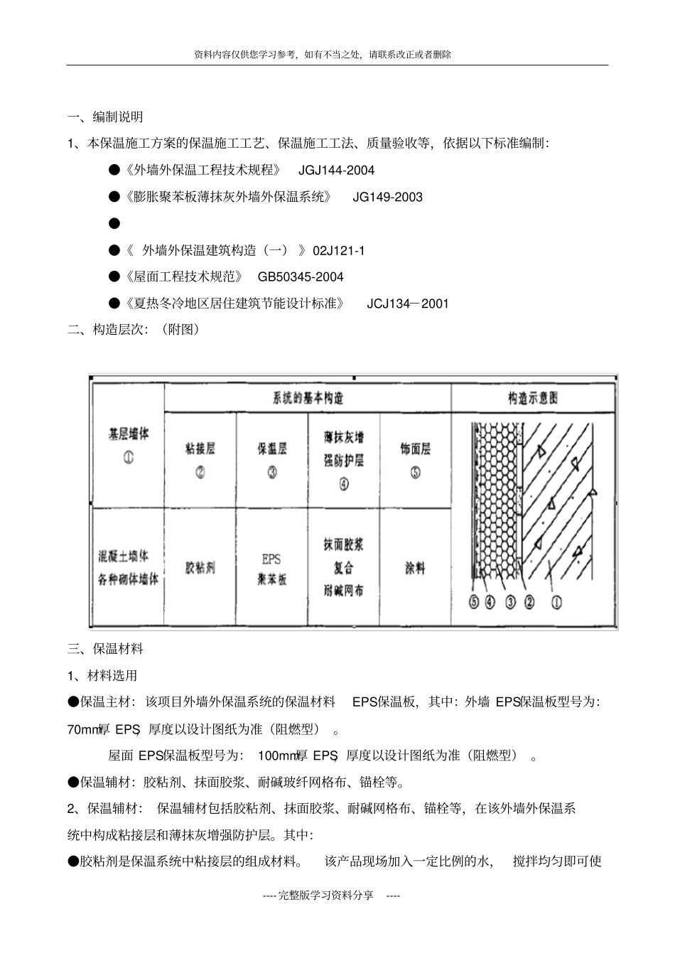 外墙及屋面保温施工方案_第2页