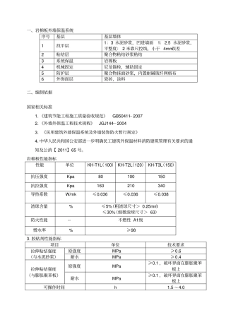 外墙岩棉保温板施工方案薄抹灰