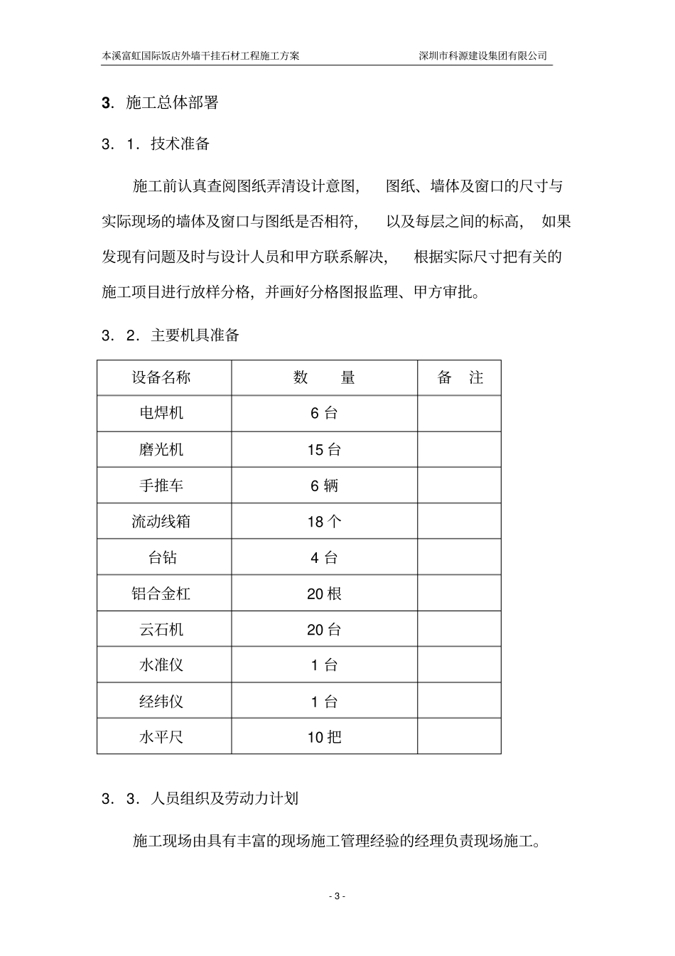 外墙干挂石材工程施工方案_第3页