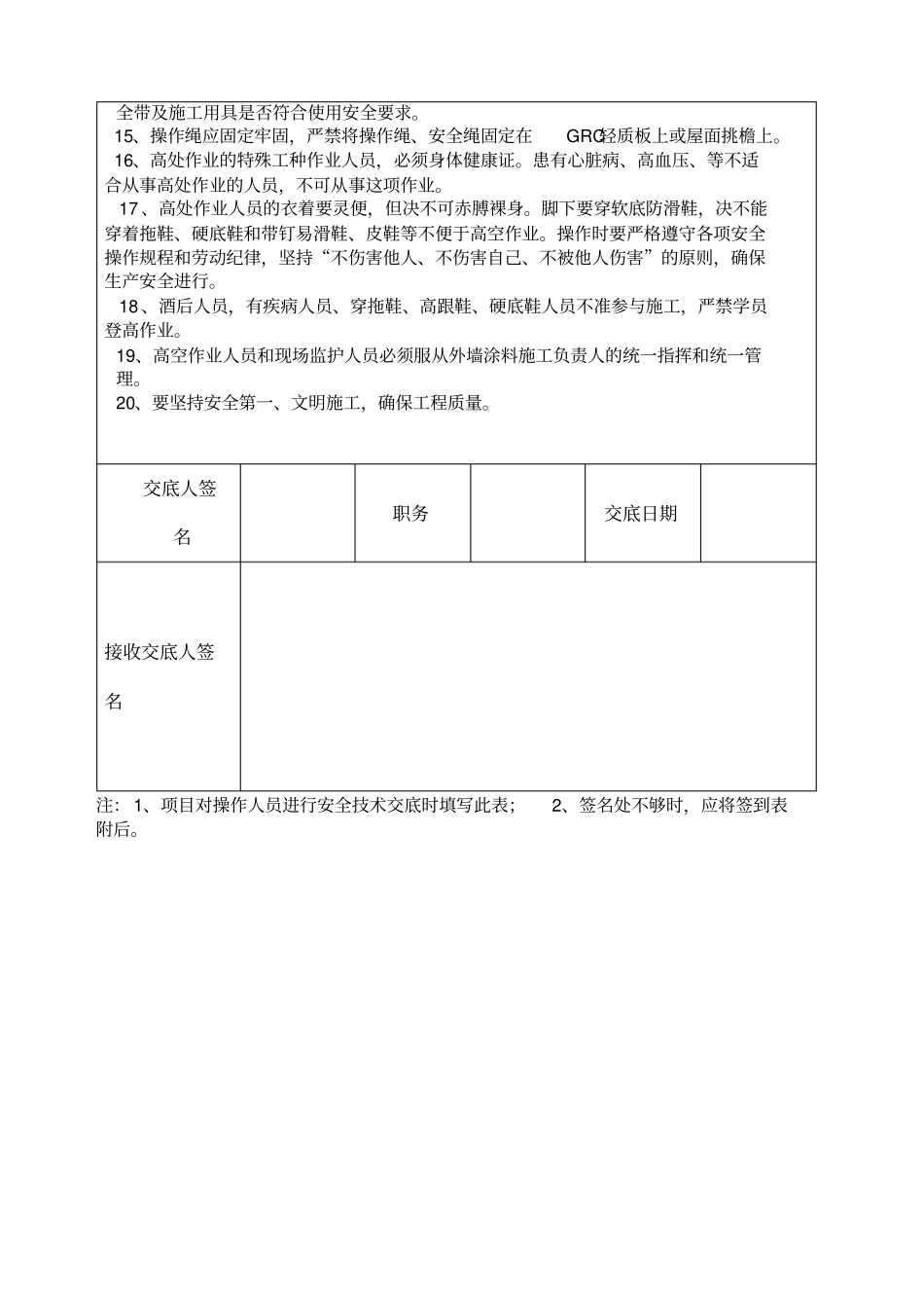 外墙涂料施工安全技术交底_第2页