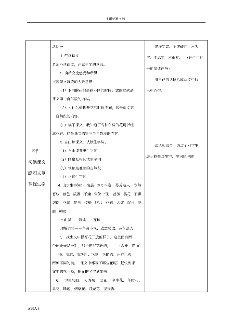 外小花钟1x群文阅读教学设计课题_第3页