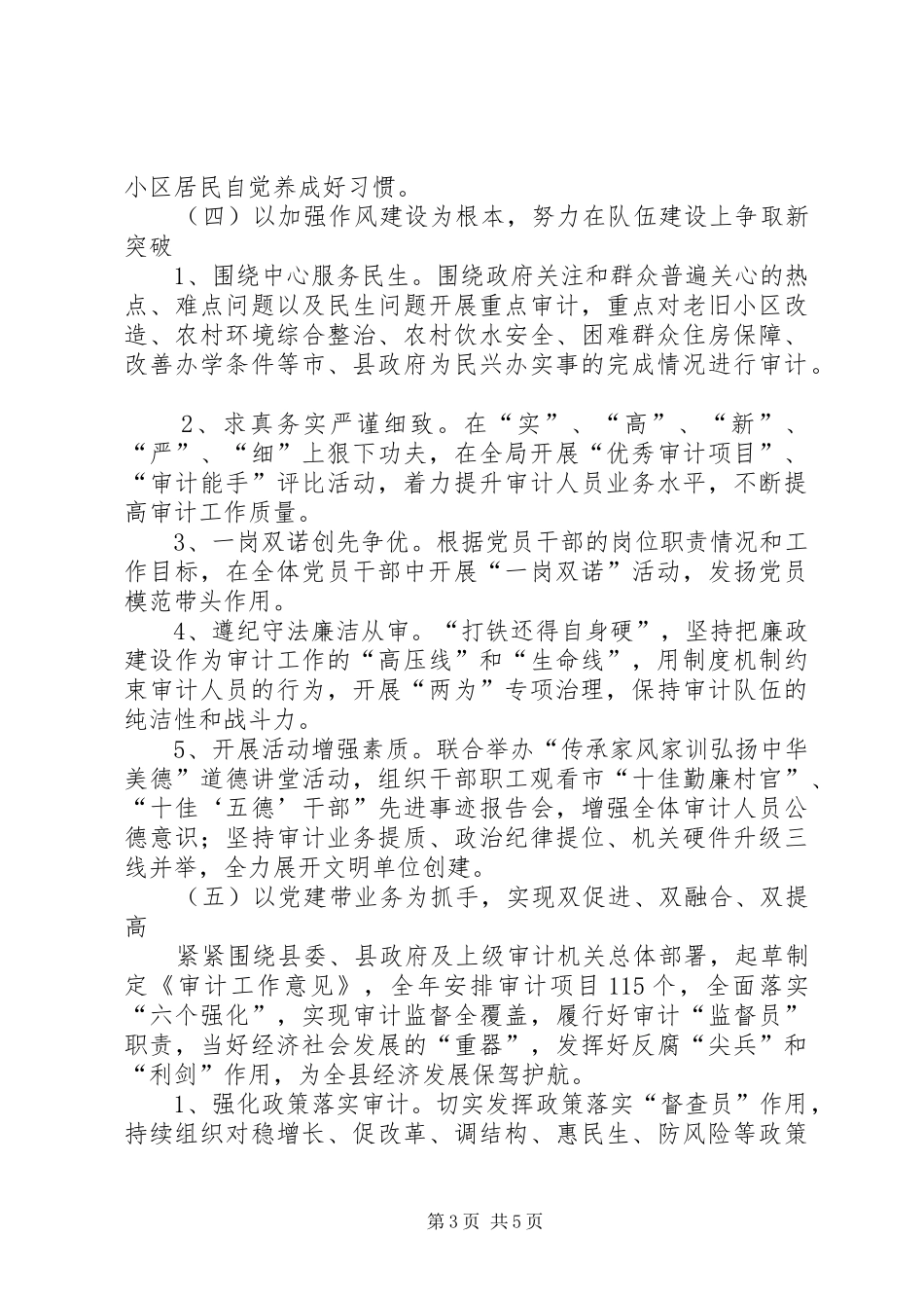 XX年审计局党建工作总结 _第3页