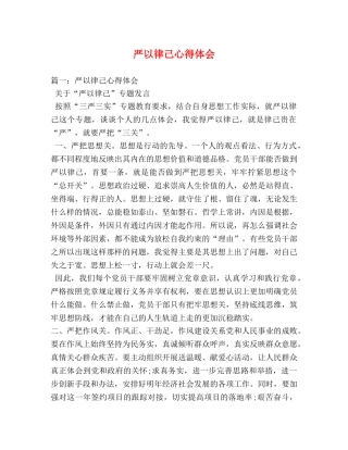 严以律己心得体会 (000002)
