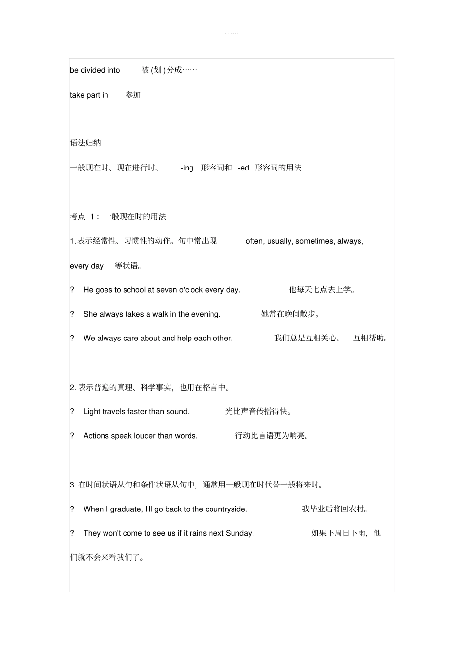 外研必修一重点短语、句型、语法汇总_第3页