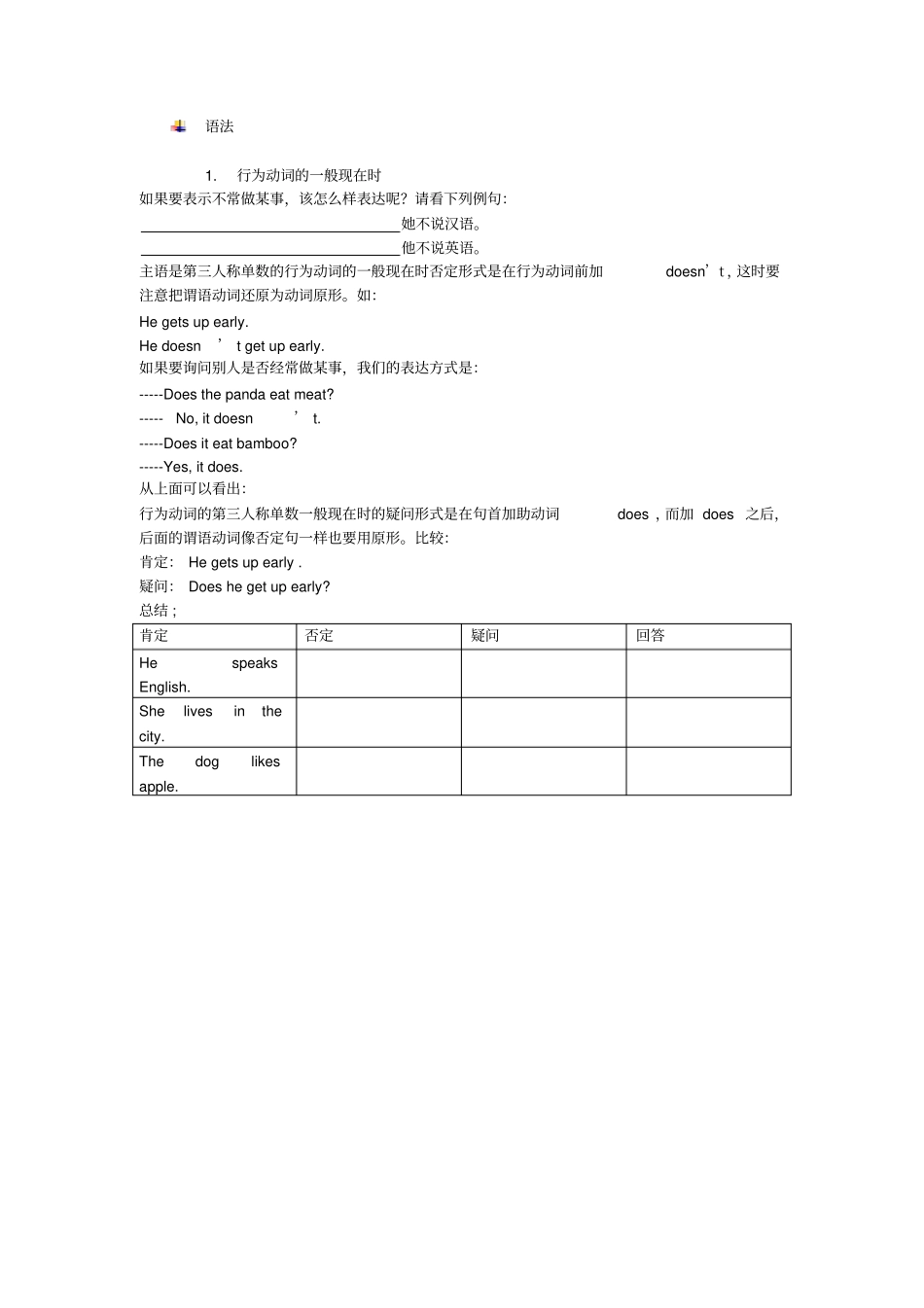 外研社七年级上Module6知识点和练习题_第3页