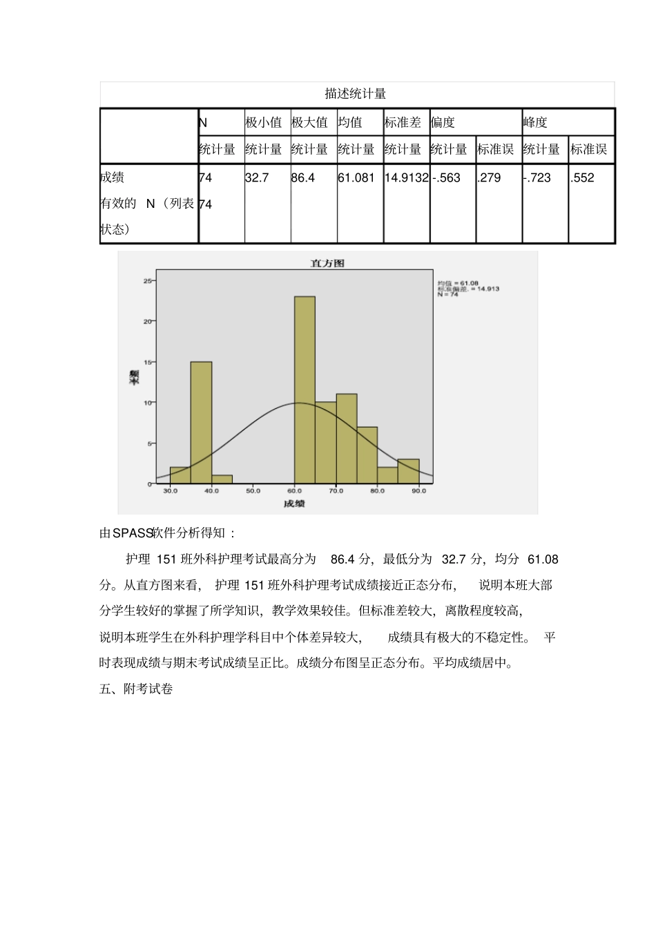 外科护理试卷及成绩分析资料_第2页