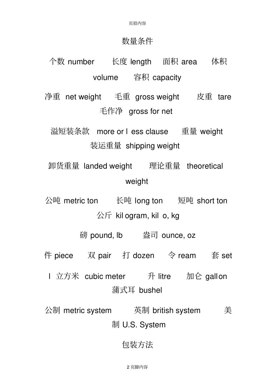 外贸常用英语词汇大全1_第2页