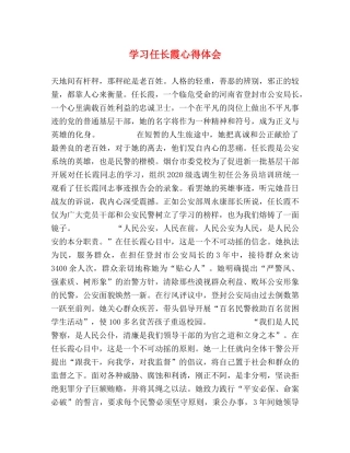 学习任长霞心得体会 (2) 