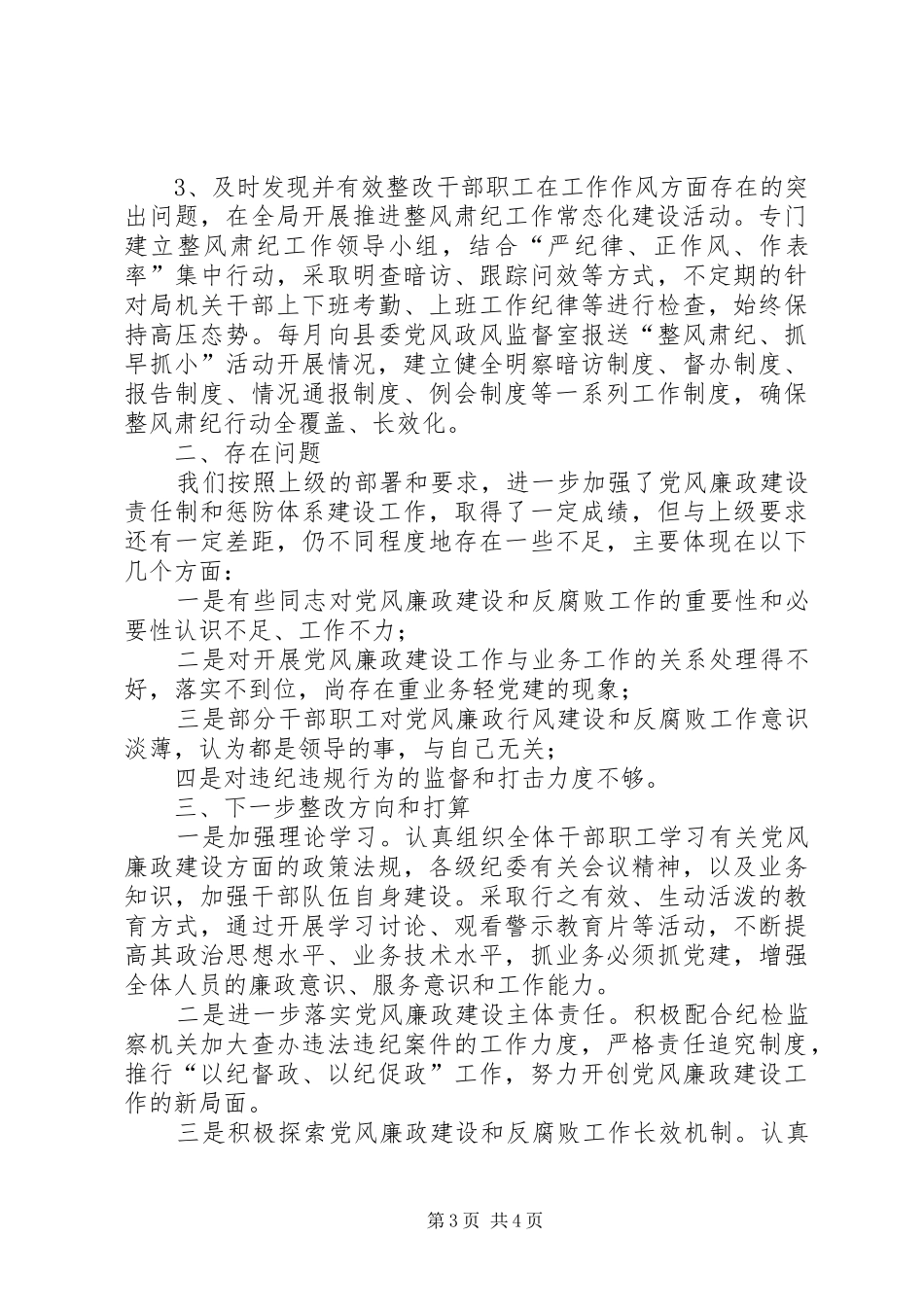 202X年党风廉洁自律工作总结_第3页