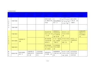 大会演出时间表