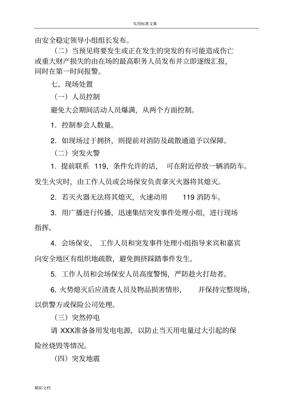 大型活动安全系统预案实用模板_第3页