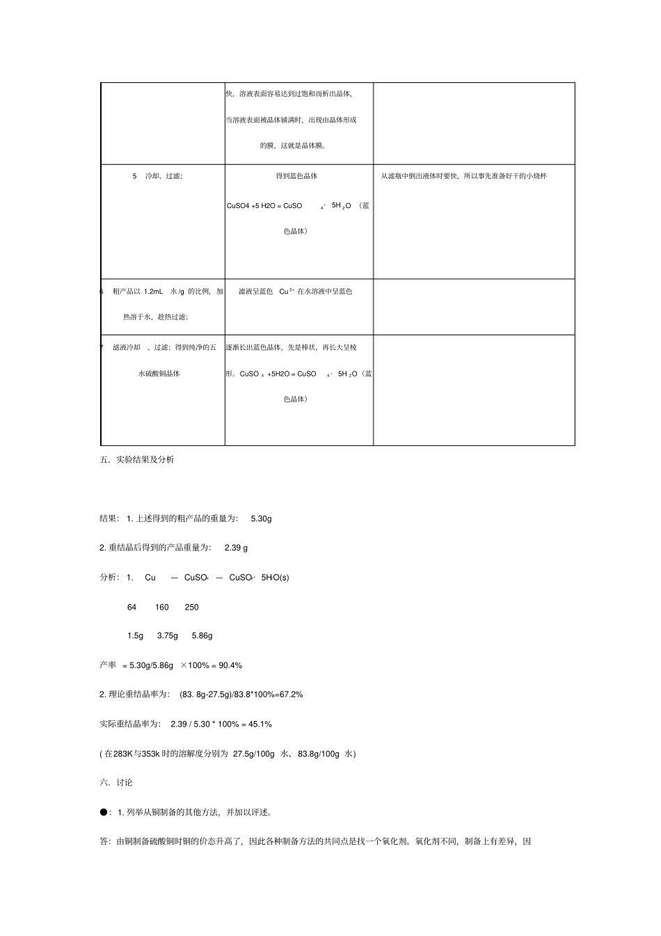 大学化学试验五水硫酸铜的制备_第3页