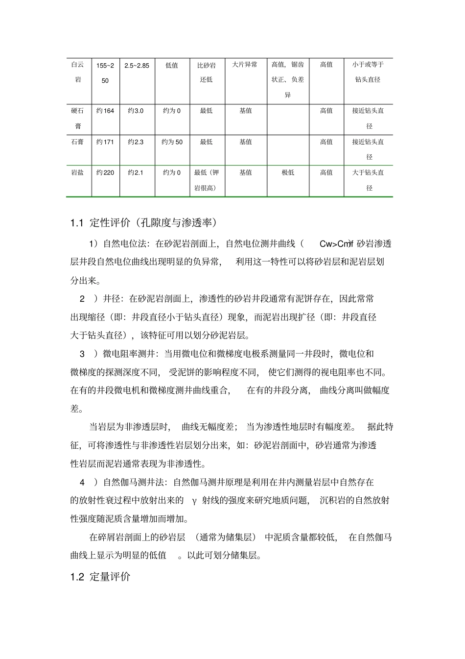 大学地球物理测井课程设计_第3页