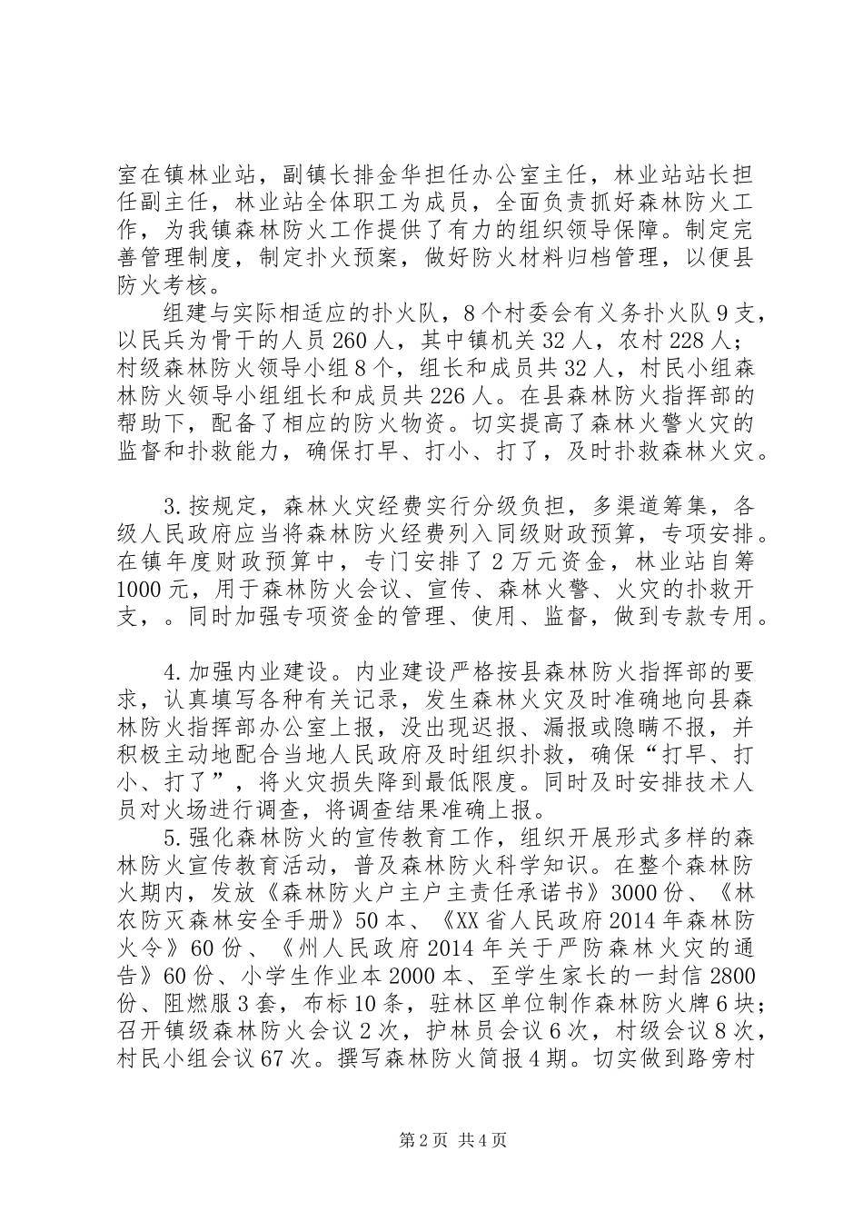 XX年乡镇森林防火工作总结 _第2页