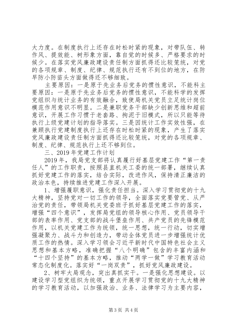 XX年统计局党建工作总结 _第3页