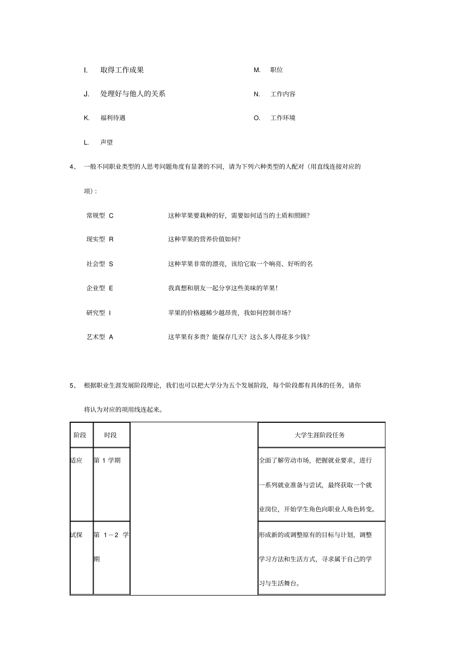 大学生职业生涯规划考试复习参考题_第3页