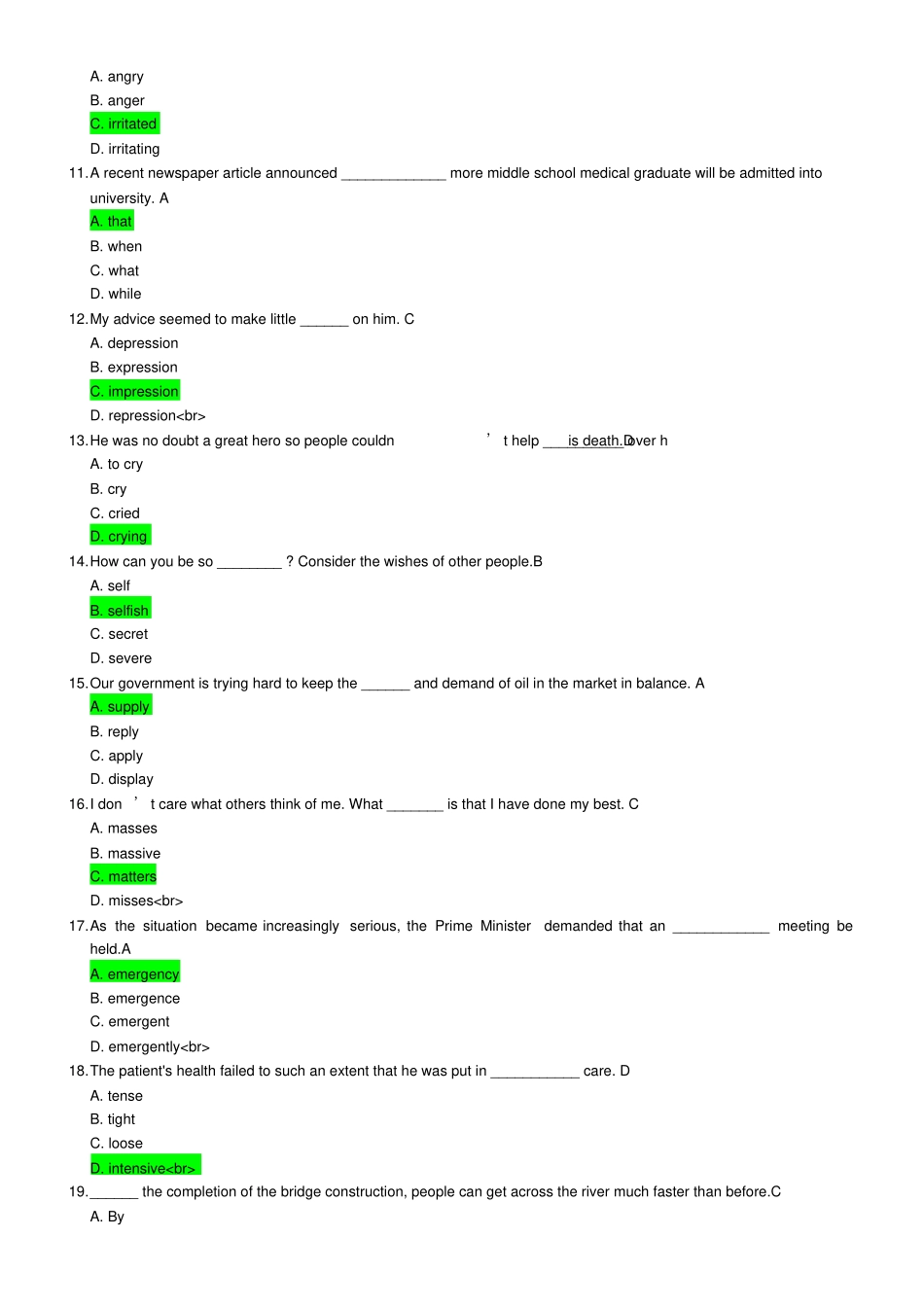 大学英语三专科模拟题_第2页