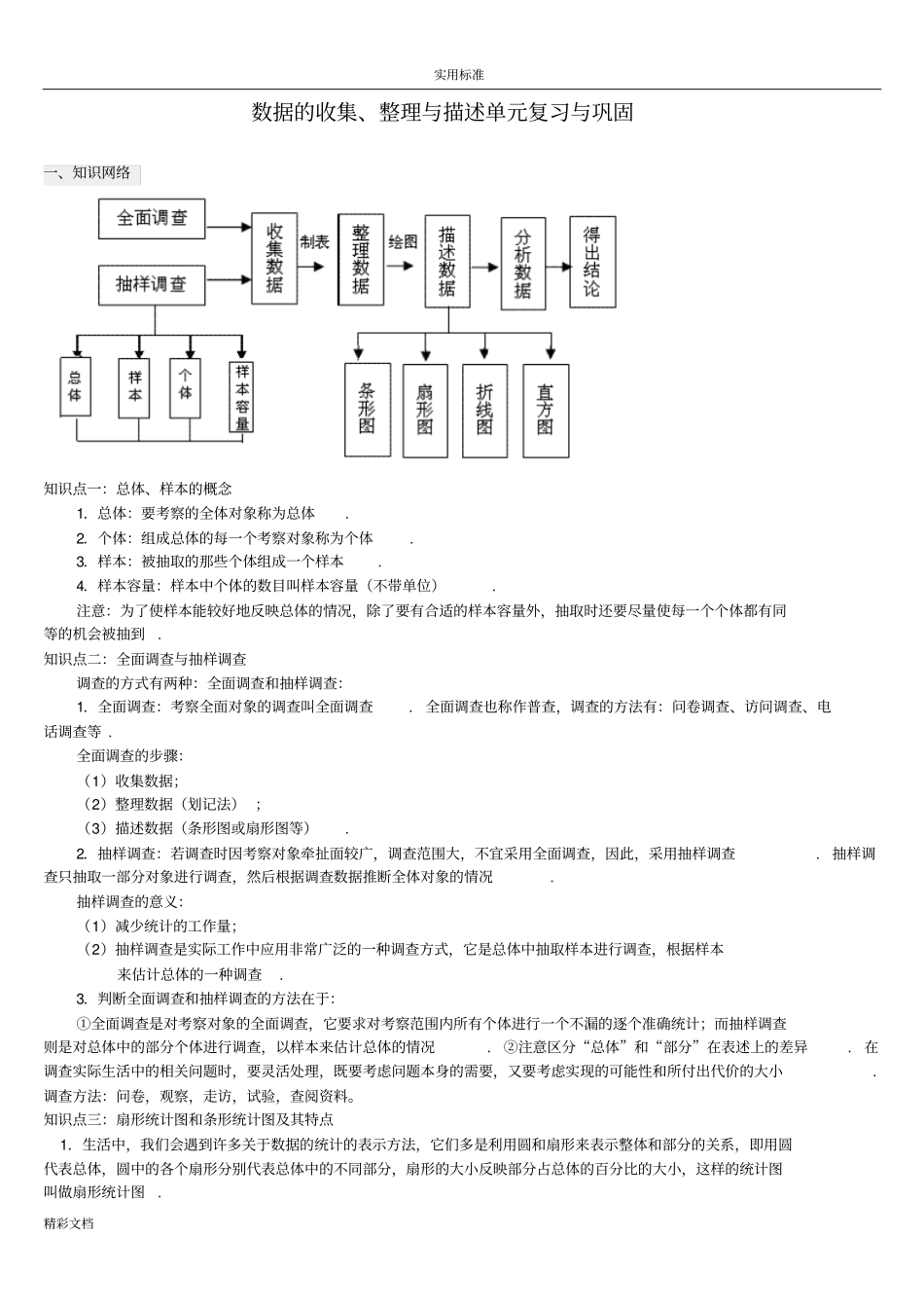 大数据地收集、整理与描述知识点_第1页
