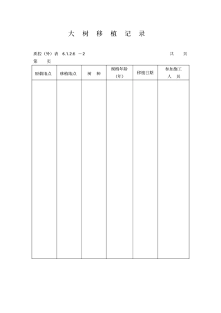 大树移植记录