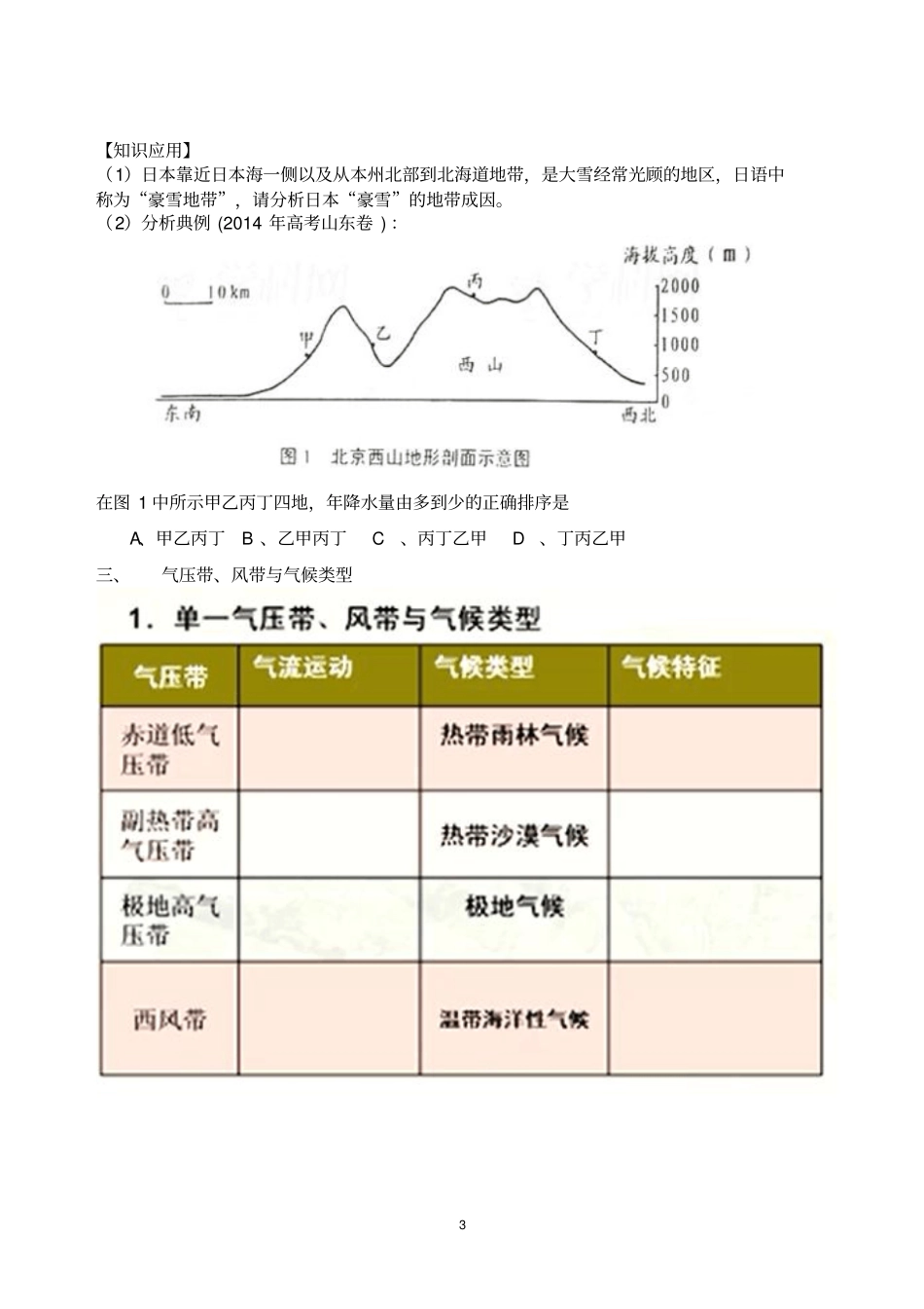 大气环流复习学案剖析_第3页