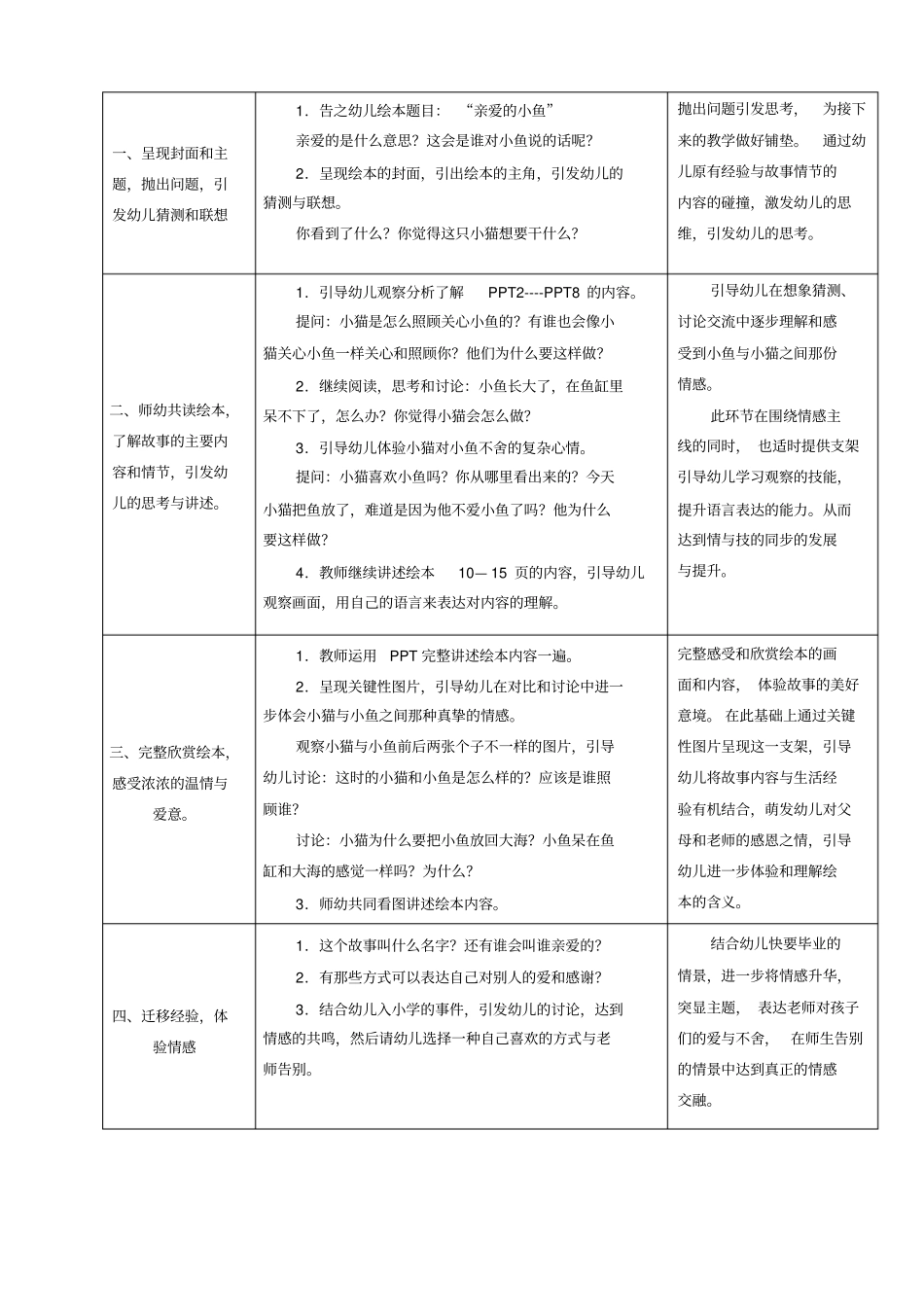 大班绘本阅读亲爱的小鱼大班绘本阅读亲爱的小鱼教材分析：_第2页
