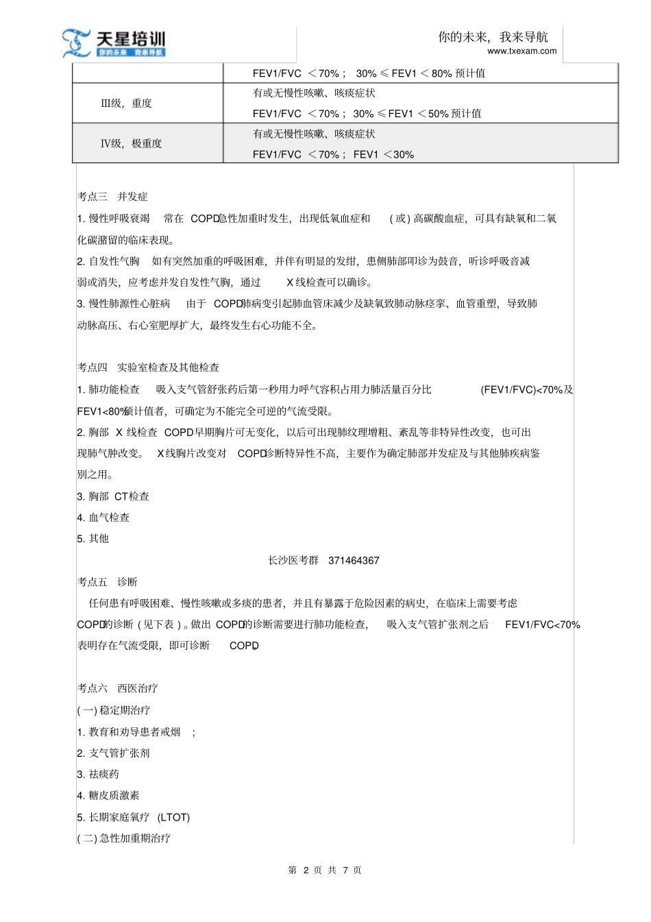 天星医考2015年中西医执业医师—呼吸系统疾病_第2页