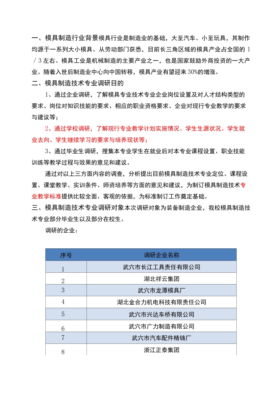 模具制造技术专业人才需求调研报告_第3页