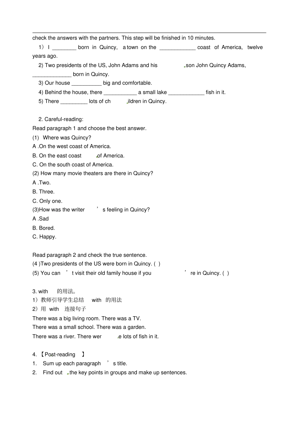 天津宁河区七年级英语下册Module7Unit2导学案新版外研版_第2页