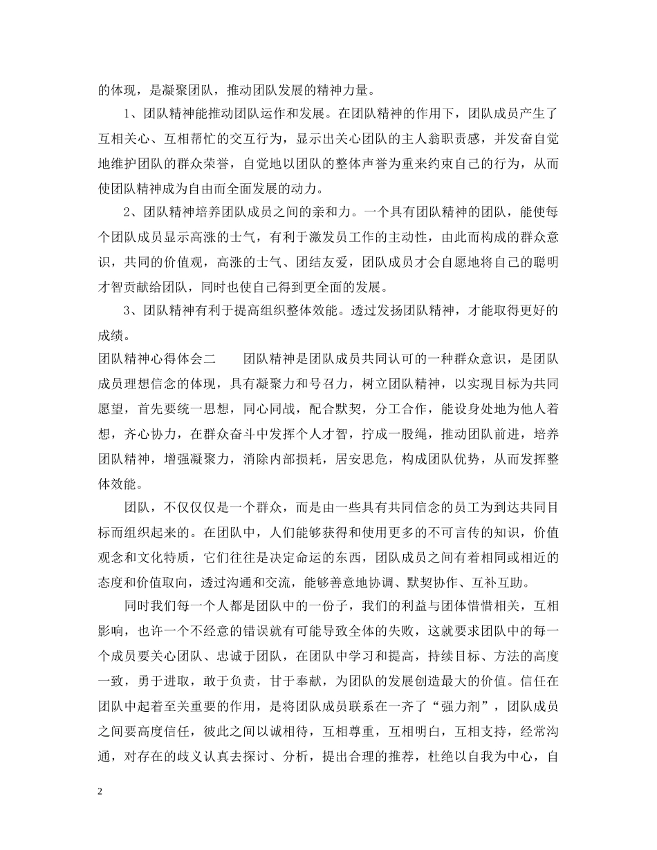 学习团队精神心得体会 _第2页