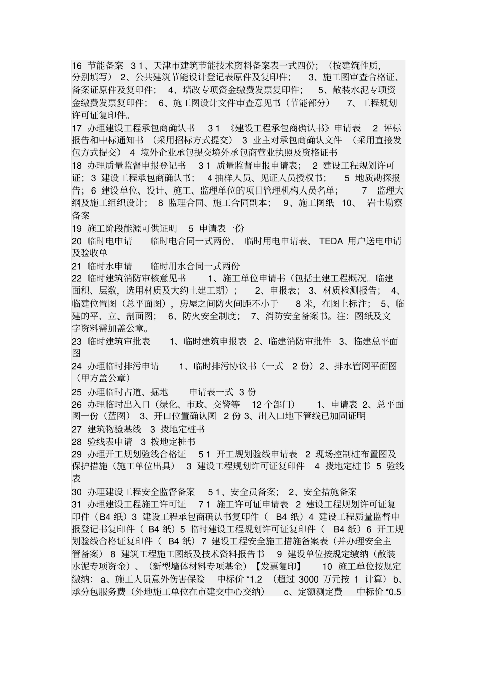 天津高新区建设工程前期报建程序及准备资料_第2页